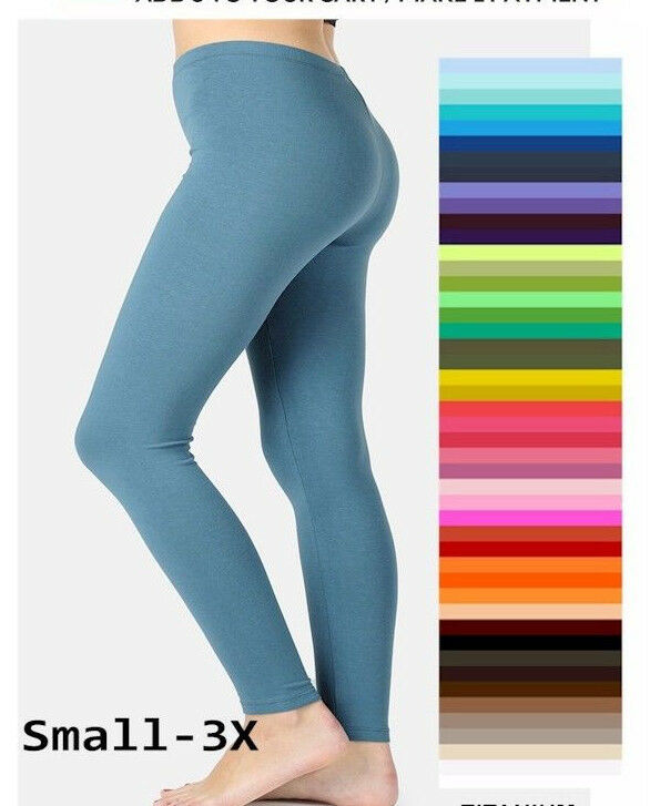 Women's Fleece Lined Leggings Solid Colors Winter Thick Warm Thermal  Stretchy